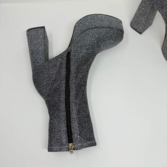 New Larroude Dolly Stretch Boot in Silver Sz US 8 - Picture 8 of 11